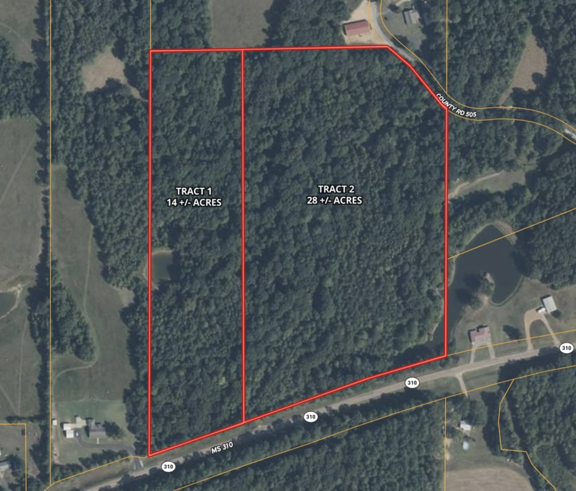 Sardis Lake Tract Map